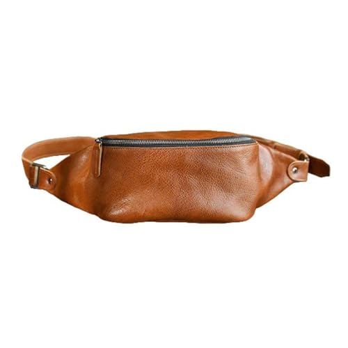 Sacoche de poitrine homme marron idéal pour activités plein air et ville