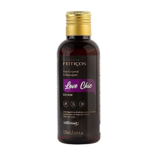 FEITIÇOS AROMÁTICOS - Óleo Corporal Love Chic Para Massagem Êxtase120 ML REF:6056