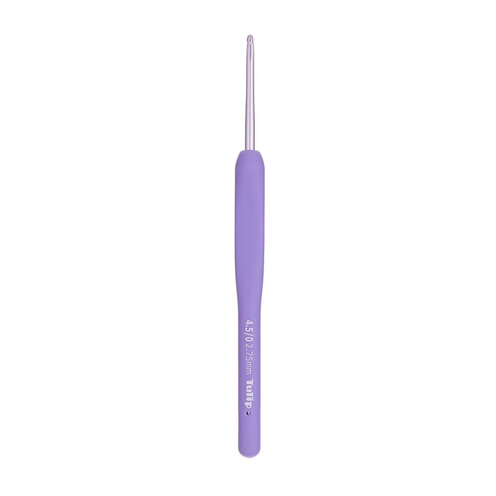 Tulip Etimo Murasaki Crochet Hook - Softgrip Ergonomic Aluminium Hook, Lightweight and Smooth Tip for All Yarn Types, Purple Handle, 2.75mm - 1 Piece