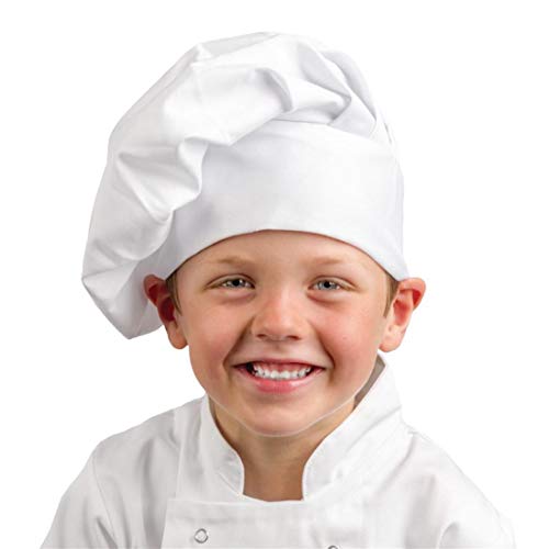 Los blancos Chefs ropa A677 niños gorro de cocinero, color blanco