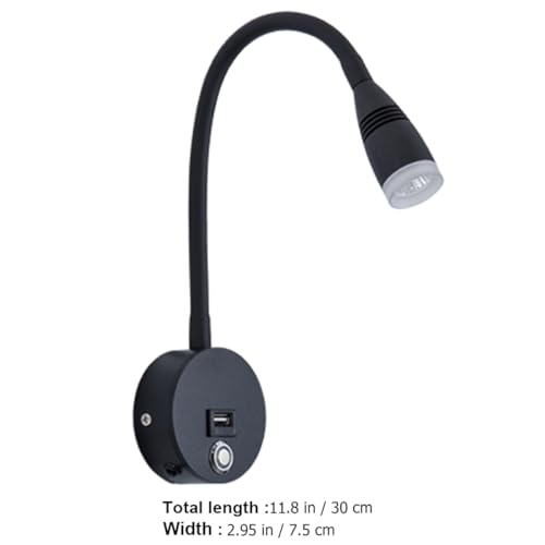 Éclairage réglable pour chambre avec cette lampe murale lecture USB tactile - 3