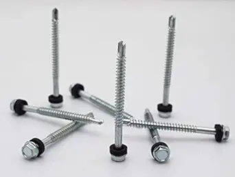 DAILYBUY Stainless Steel Self Drilling Screws with Plastic Anchors (Size:- 68 X 6)