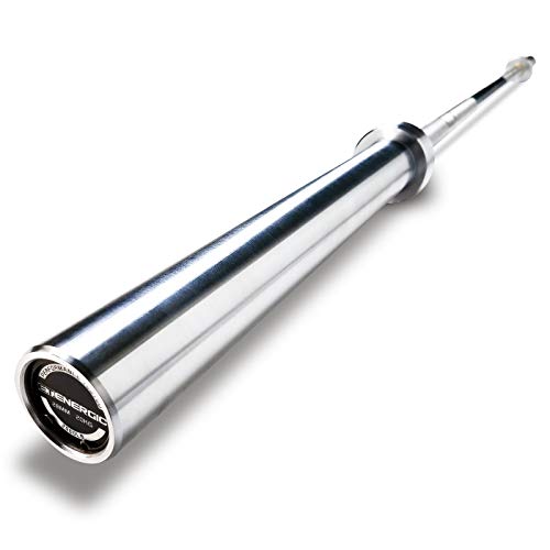 E.T.ENERGIC Olympic Barbell Bar 7 Foot Load 2000-lbs Rated for Gym Home Exercises, Weightlifting, Powerlifting with Hard Chrome Sleeves for 2