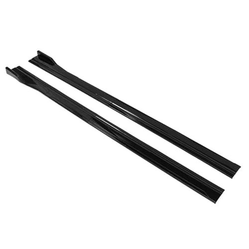 Faldón lateral ajustable de coche de 2,18m en negro brillante para extensiones de parachoques
