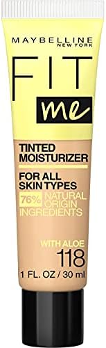 MAYBELLINE Fit Me Tinted Moisturizer, Natural Coverage, Face Makeup, 118, 1 Count