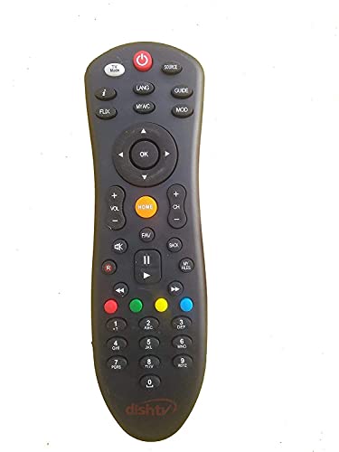 Image of Replacement Remote Compatible with Dish TV SD /HD /HD+ /4K DTH Set Top Box Remote Control (Please Match Old Remote Before Order)