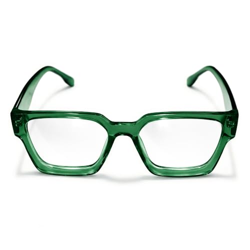 Image of livho Oversized Eyewear Frame for Woman and Men - Rectangle Fashion Glasses for Computer, Chic Preppy Frame