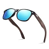 KITHDIA Gafas De Sol De Madera Polarizadas Mujer Hombres Protecci&oacute;n Contra Rayos Ultravioleta Marco De Bamb&uacute; Gafas De Sol S5505