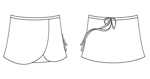 Mirella Women's Georgette Wrap Dance Skirt, Light Blue, One Size #TOP2