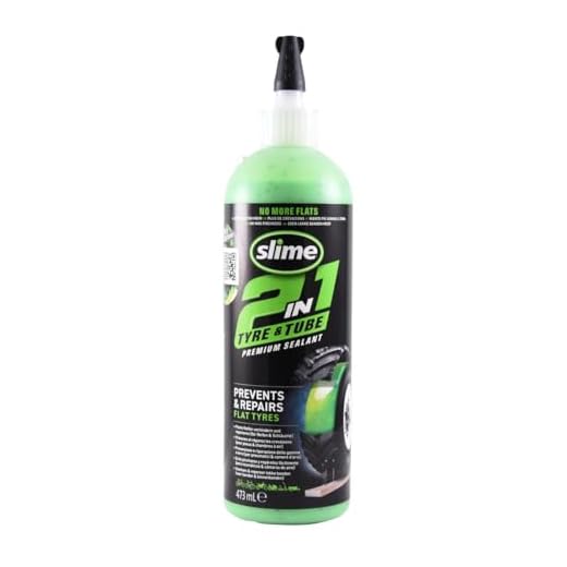 Slime 10193 Tire and Tube Sealant Puncture Repair Sealant, 2-in-1, Premium, Prevent and Repair, Suitable for Non-Highway Tires and Tubes, Non-Toxic, Eco-Friendly, 16oz Bottle