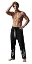 BULLDOZERBABA Stylish Baggy Lower for Men | Comfortable Loose Fit Printed Track Pants Black Flame gallery image
