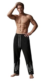 BULLDOZERBABA Stylish Baggy Lower for Men | Comfortable Loose Fit Printed Track Pants Black Flame