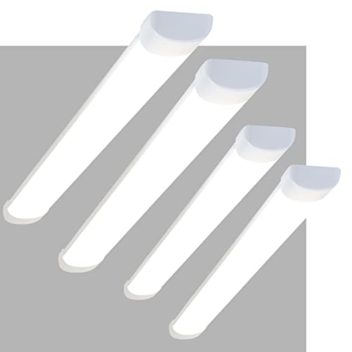 CBJKTX 4ER Deckenlampe LED Deckenleuchte 90CM - 24W 2500LM Küchenlampe Lang Werkstattlampe Flach Flurlampe Tageslichtlampe Neturalweiß 4000K für Küche Wohnzimer Büro Warenhaus Flur Garage Keller