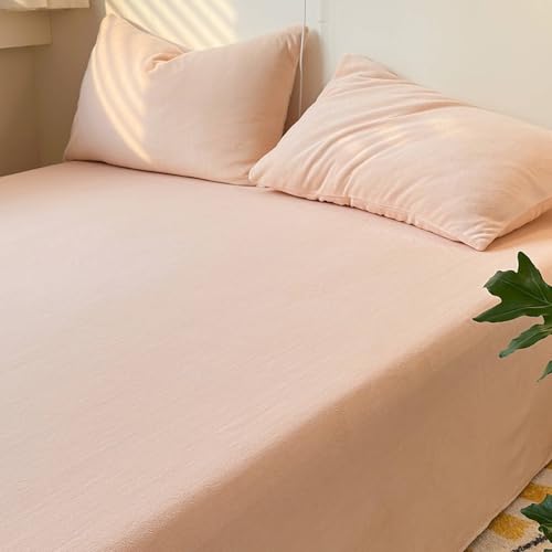 Protège-matelas et couvre-lit 240x250 rose saumon lit tapissier - 2