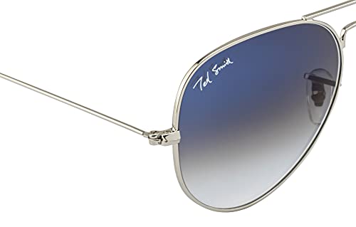 Image of Ted Smith Mens Womens Polycarbonate Uv Protection Metal Pilot Sunglasses