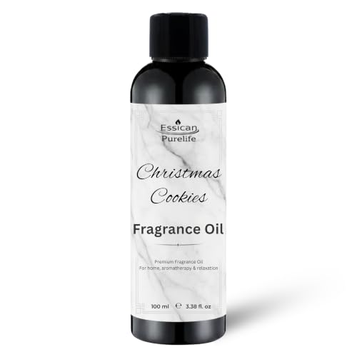 Essican Purelife Christmas Spice Fragrance Oil for Candle Making Scents 100ml Scented Oils for Humidifier - Long Lasting Aroma Candle Scents Wax Melt Fragrance Oils for Soap Making & Bath Bombs