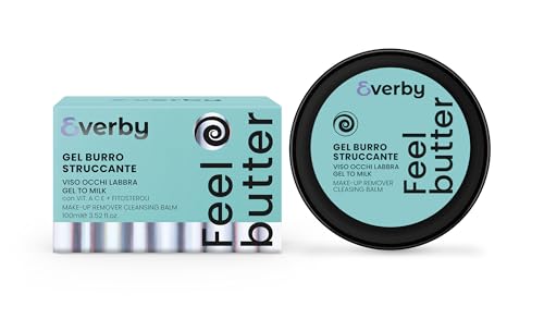 EVERBY Desmaquillante Feel Butter de 100 ml, con vitamina A C y fitoesteroles, fabricado en Italia