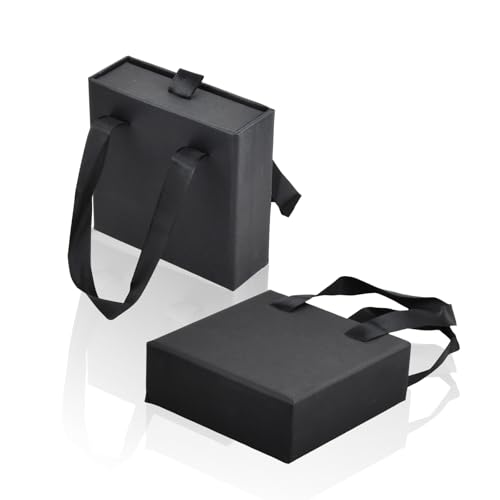 Cajas de Regalo de Joyería 2 Piezas, 9x9x3,2cm Pequeña Caja para Joyas Cajas de Joyería de Cartón Caja de Regalo Extensible Pequeña para Pulseras, Collares, Pendientes, Anillos, Regalos de Joyería