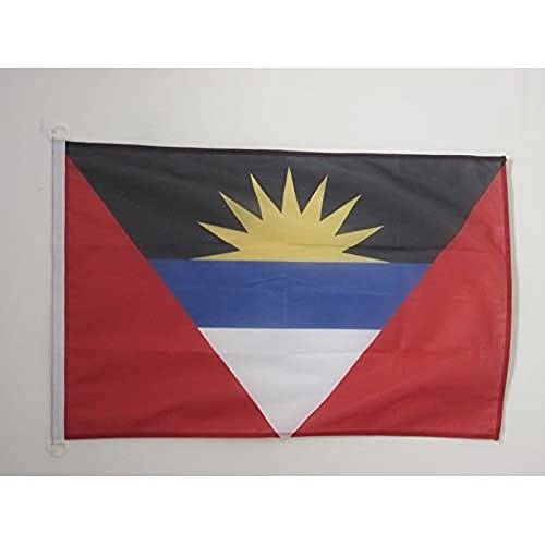AZ FLAG, Antigua and Barbuda Flag, 3x5 Ft, External Use, Antiguan Barbudan Banner Knitted Polyester with Two Plastic Rings