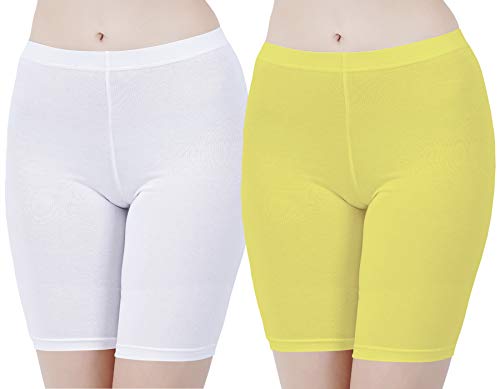 Image of Buy That Trendz Cotton Lycra Tight Fit Stretchable Cycling Shorts Womens | Shorties for Active wear /Exercise /Workout /Yoga /Gym /Cycle /Running Red Grey Combo Pack of 2