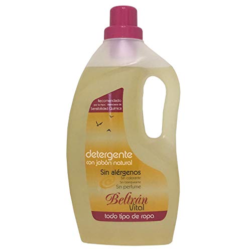 Beltrán Vital -Jabón De Aceite De Coco - 100% Natural - Limpia, Cuida Y Suaviza Los Tejidos - Para Prendas Delicadas Y Ropa De Bebés - Apto Para Pieles Sensibles - Detergente Líquido - 1,5 L