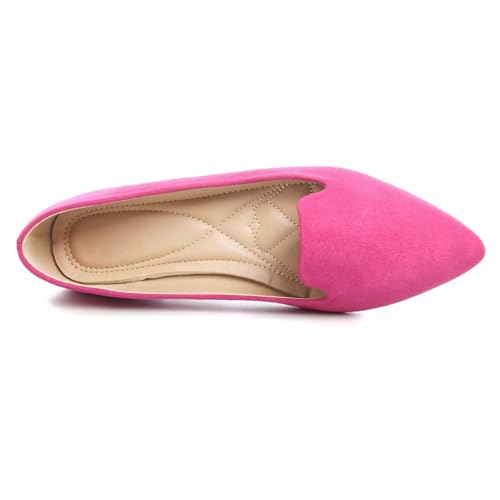 Image of Dear Time Women's Classic Ballets Pointy Toe Flats Comfortable Dress Flats Office Work Shoes