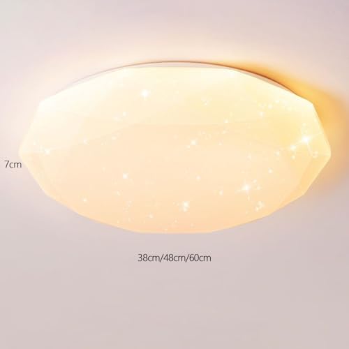 Plafonnier LED moderne dimmable 48cm blanc avec télécommande pour salon - 6