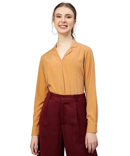 Image of Women's Regular Fit Cotton Blend Shirts with Wingtip Collar