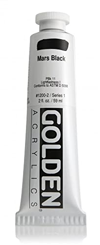 GOLDEN Heavy Body Acrylic Paint, 2 Ounce, Mars Black