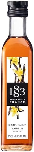 1883 Maison Routin Premium Vanilla Syrup, 250ml Glass Bottle