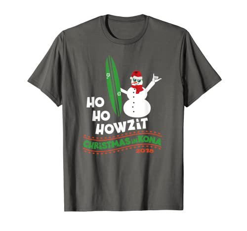 Camiseta de Navidad en Hawaii Howzit Surf Dude Snowman Tee Camiseta