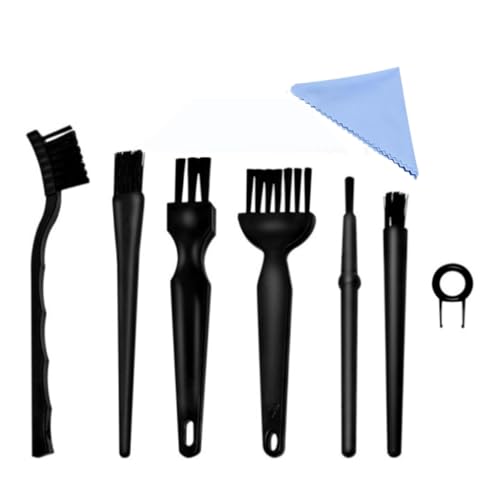 Multi-Purpose Brushes (Black),Anti Static Brushes,Computer Cleaning Kit,Detail Cleaning Brush Set for Small Gaps - Computers,Keyboards,PCBs,Vents,Car Interior,Window（8pcs