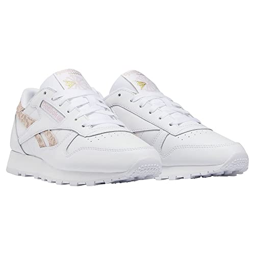 Image of Reebok Women's Classic Leather Sneaker, FTWR White Soft Ecru FTWR White, 4.5 UK