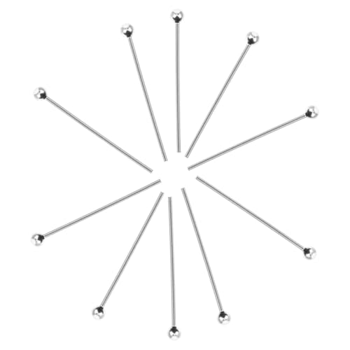 Gogogmee DIY Jewelry Supplies 10 Pack Silver Jewelry Eye Pins for Earring Necklace Bracelet Making