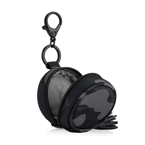 Image of Chelsea + Cole for Itzy Ritzy Camo Pacifier Case with Clip - Pacifier Charm Pod Includes Clasp, Measures 2.5 inch in Diameter & Holds 2 Pacifiers - Camo