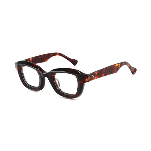 Lunettes acétate faites main rétro vintage mixtes à monture épaisse