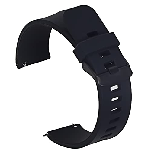 YONGSUN 18mm 20mm 22mm VR oh Xgbv NCbN [X EHb`oh uXbg Samsung Active 2 X}[gEHb`ƌ݊(Black black,22mm)