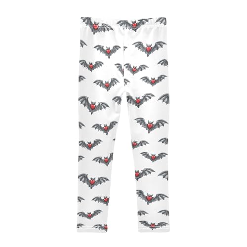 senya Girls Printed Leggings Yoga Pants Bat Love Pattern for Kids in 4t to 10 Years, 4T2