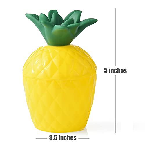 ALINK 12 Pineapple Cups with 12 Umbrella Straws and 12 Cocktail Drink Picks, Hawaiian Luau Tiki and Beach Party Decorations for Kids and Adults by ALINK - Used condition - Image 2