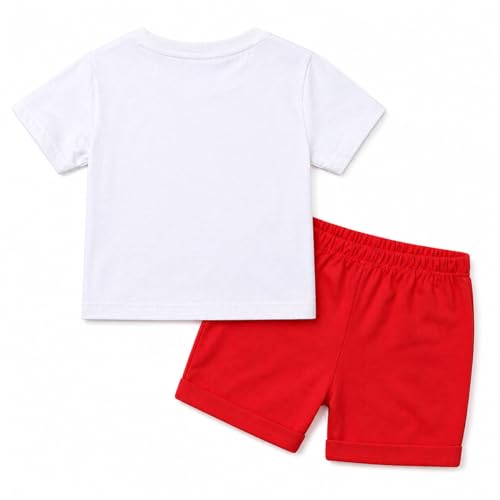 Image of Bold N Elegant Dailywear Cartoon Summer Kid's Half Sleeves T-shirt Shorts Set for Baby Boys & Girls