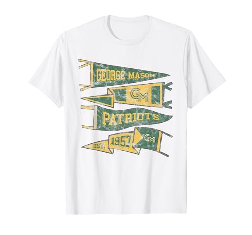 George Mason University Patriots Distressed Pennants T-Shirt