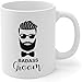 Produktbild PAWANG Badass Bräutigam White Cup Hochzeit White Cup Bart Bräutigam Geschenk Mode Sunglasess Geschenk Bräutigam Will Geschenk 11Oz