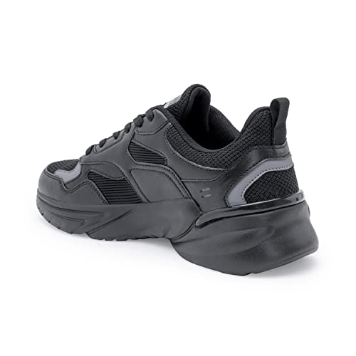 Red Tape Men Black Walking Shoes
