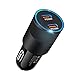 Kfz Ladegerät USB C, AILKIN 60W Dual PD 3.0 Port Zigarettenanzünder USB Ladegerät Schnellladung Auto Ladegerät für Samsung Galaxy S25 Ultra/S24/S23/S22/S21/A16/A15/A14/A55/A54/A35, iPhone 16 Pro/15/14