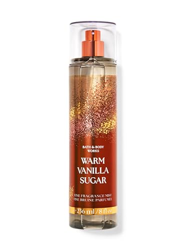 Image of Bath & Body Works Warm Vanilla Sugar Fine Fragrance Mist | For Women | Long Lasting | Light & Refreshing | Layerable Body Spray for Women | Dermatologist tested | Infused with Essential Oils | 236 ml / 8 fl oz