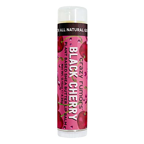Crazy Rumors Bálsamo labial Black Cherry 100% natural, vegano, a base de hierbas, fabricado en Estados Unidos (paquete de 1)