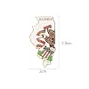 Illinois State Shaped Map Lapel Metal Pin Enamel Brooch Keepsake Beautifully Designed for Backpack Hat #1