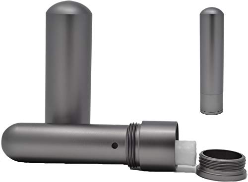 Prime Natural Essential Oil Aluminum Alloy Premium Blank Nasal Inhaler - Refillable Aluminum Empty Metal Inhaler - Space Gray Color - Comes with 5 Cotton Wicks - for Aromatherapy - Image 3