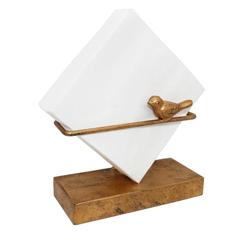 Napkin Holders for Paper Napkins Golden Metal Napkin Holder for Table Stylish Cocktail Napkin Holder Flat Napkin Holder for Home Kitchen Dining Dining Table Centerpiece Decor