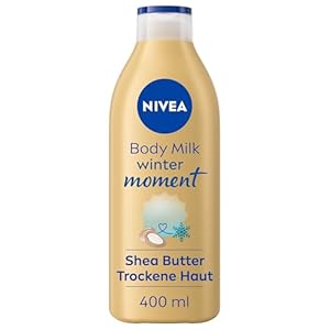 NIVEA Body Milk Winter Moment, Body Lotion mit Tiefenpflege Serum für 72h Feuchtigkeit, Körperlotion mit Sheabutter für trockene Haut, mit einzigartigem Winterduft (400 ml)